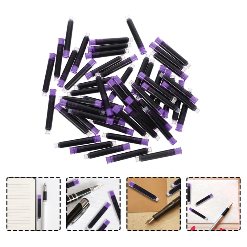 100pcs Erasable Fountain Pen Ink Cartridges Smooth Writing Refills for School and Office Supplies Compatible Most Fountain Pens
