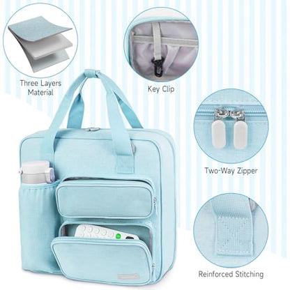 Zipper Binder 3 Ring, 500 Sheets Capacity, Binder 2 Inch with Shoulder Strap Fits 13 Inch Laptop for School and Office,Blue - color: Blue