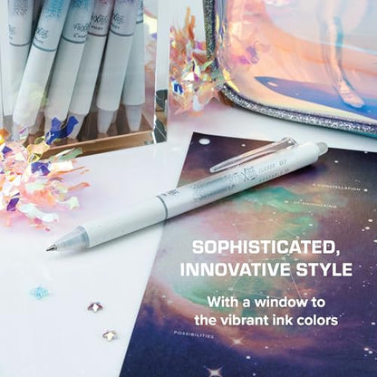 PILOT FriXion Aura Retractable Erasable Gel Pens, Fine Point 0.7 mm, Magenta Ink, Dozen - color: Magenta