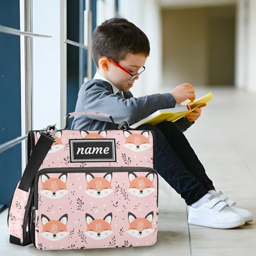 Kcldeci Zipper Binder Organizer 1.5inch 3 ring binder Bag for School and Office Expanding File Folder - color: F4