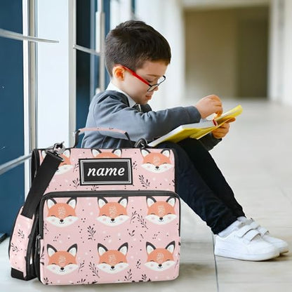 Kcldeci Zipper Binder Organizer 1.5inch 3 ring binder Bag for School and Office Expanding File Folder - color: F4