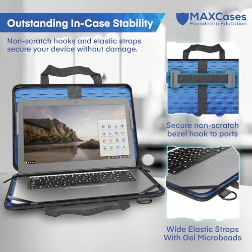 MAXCases Explorer 4 Work-In Case with Pocket for 14-Inch Laptops – Rugged, Shockproof Laptop Case – Protective, Lightweight, and Durable Cover for School, Office, and Travel - size: 14 Inch, style: Explorer 4