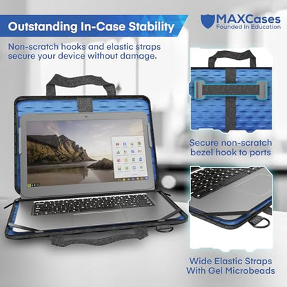MAXCases Explorer 4 Work-In Case with Pocket for 14-Inch Laptops – Rugged, Shockproof Laptop Case – Protective, Lightweight, and Durable Cover for School, Office, and Travel - size: 14 Inch, style: Explorer 4