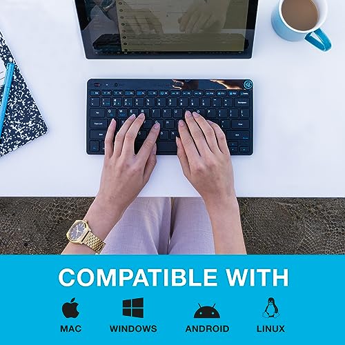JLab, Go, Wireless Keyboard, Bluetooth, USB Dongle, Multi-Device, Ultra-Compact, Black - size: 1 Pack
