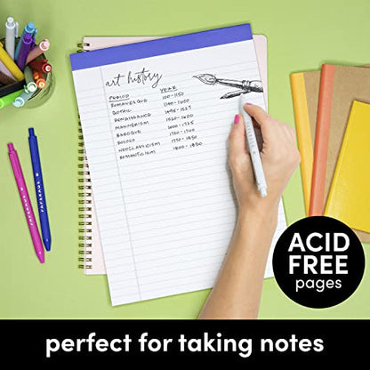 PAPERAGE Lined Legal Pads, (Rainbow), 6 Pack, 50 Sheets Each, Wide/Legal Ruled, Note Pads, Paper, 8.5 inches x 11 inches - color: Rainbow, size: Large (6 Pack)