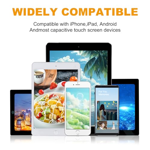 Stylus (7 Pcs), 2-in-1 Stylus Pen for Touch Screen, High Precision and Sensitivity, Suitable for iPad/iPhone/Samsung/Android Smartphone and Tablets, Compatible with All Touch Screen -Black - color: Black