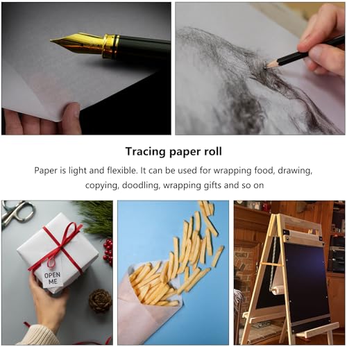 Tracing Paper Roll 24 Inches x 30 Yards, Trace Paper White ‌Translucent‌ Pattern Paper Tracing Paper for Drawing, Sewing, Sketch - size: 24 Inch Wide
