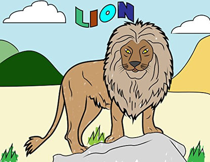 Gigantic Animal Coloring Book for Toddlers & Preschoolers – 60 Fun Pages – Jumbo 11x14 Size – Easy Animal Pictures – Thicker Paper – Crayons Included - Made in USA by Debra Dale Designs