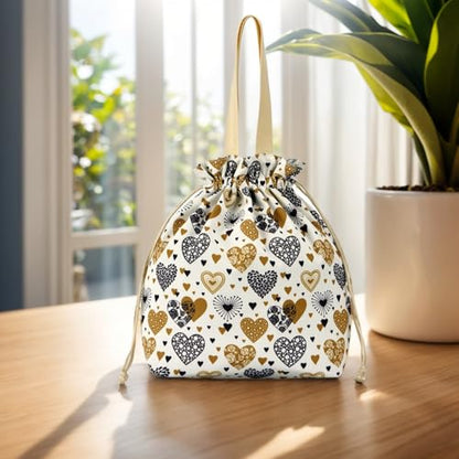 Double-Handle Lunch Bag, Insulated Waterproof Reusable Tote for Women/Students, Fits 2 Bento Boxes + Water Bottle - Ideal for School/Office/Picnic(Yellow) - color: Yellow