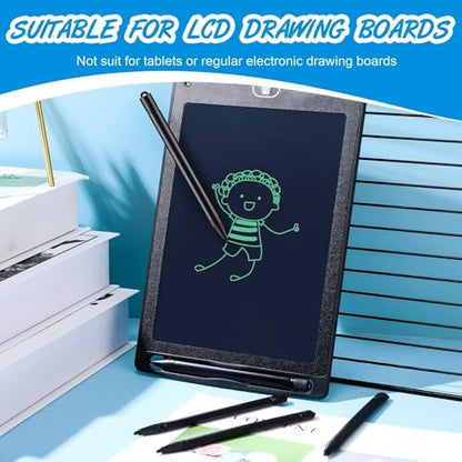 24 Pieces Replacement Stylus Pens LCD Board Pens for LCD Writing Tablet Drawing Pad Memo Message Boards Kids Adults, Black - color: Black