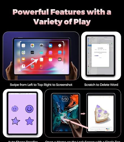 CMARS Pen for iPad 11th 10th Gen, Fast Charge for Pad Pencil with Tilt & Palm Rejection, Digital Pen for 2018-2026 Apple iPad 6-11th Gen/A16, Pro 13"/12.9"/11”/M4/M5, Air 3/4/5/M2/M3/M4, Mini 5/6 Pink - color: Pink
