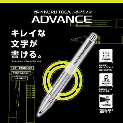 uni Kurutoga Advance Upgrade Model 0.5mm Mechanical Pencil, White Body (M510301P.1) - color: white
