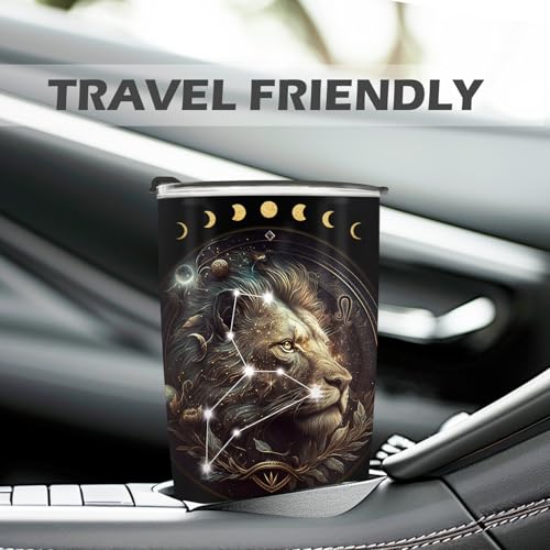 Horoscope insulated Travel Coffee Tumblers Mug Cup Water Bottle Gifts for Men Women Christmas Birthday Children Day Anniversary 20oz Stainless Steel Iced Hot and Cold - color: Leo-656