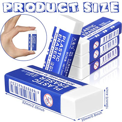 Yahenda 150 Pieces White Erasers Bulk Large Rubber Block Pencil Erasers for Drawing, Students, Teachers, Home, Office, Art Class, and More