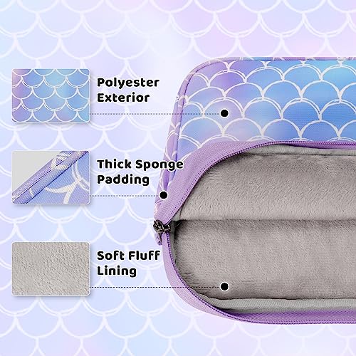 Choco Mocha Kids Tablet Sleeve Bag for Boys & Girls, (10-12.5Inch) - color: Mermaid-purple 10inch, size: 10inch(10.5 x 8.5 x 1.3)