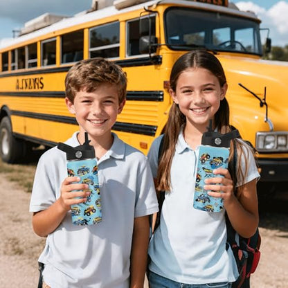 Monster Truck Boys Water Bottle, 16oz Kids Stainless Steel Insulated Water Bottle with Straw Lid, Monster Truck Travel Cup Tumbler, Birthday Gift for School Sport - color: Monster Truck