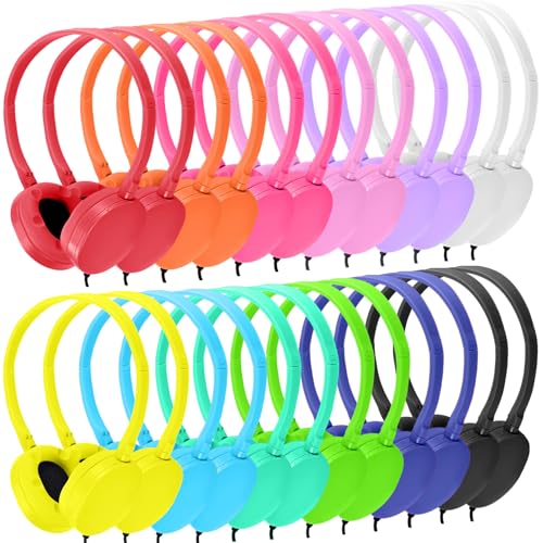 50 Pack Classroom Headphones Bulk for School Kids Students Teen Boys Grils Children Toddler and Adult (Mixed Colors - color: Mixed Colors, size: 50 Pack