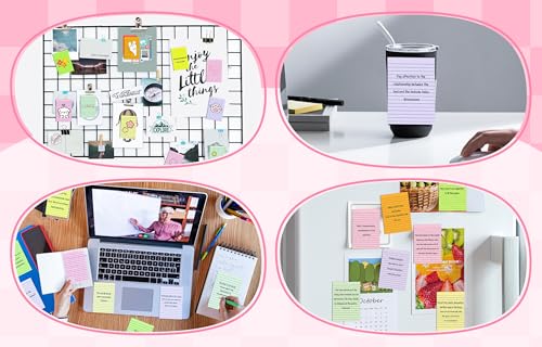 Lined Sticky Notes 4 x 6 Inches, 15 Pads, 375 Sheets, 7 Soft Pastel Colors, Self-Stick Note Pads, Large Rectangular Sticky Notes with Lines, Super Adhesive for Office, School, Home & Planner - size: 4x6 inch