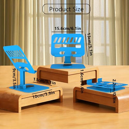 Large Metal Tablet Stand 360° Rotation for 4-16” Tablet, Blue | Suitable for All iPad Models, Stability Base, Fully Folded, Easy to Store and Carry, Wide Footrest, Heat Dissipation Design - color: Blue