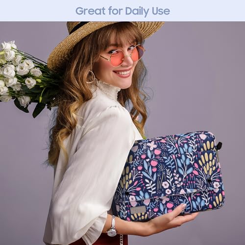 TiMOVO 9-11 Inch Tablet Sleeve Bag with Shoulder Strap Fits iPad 11-inch A16 2025, iPad 10th Gen. 10.9", iPad Gen. 10.2", iPad Air 11/5th/4th Gen. 10.9", Galaxy Tab A9 Plus 11", Colorful Flower - color: Colorful Flower