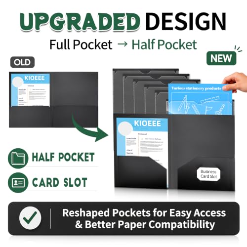 48 Pcs Black 2 Pockets Folders with Clear Front Pocket Bulk Heavy Duty Plastic Folders for School and Office，Fit Letter Size Paper - size: 48 Pack, style: Heavy Duty 2 Pockets&Clear Front Cover