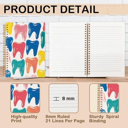 Dentist Gifts Notebook Journal, Dental Hygienist Assistant Office Gifts for Women, Dentist Office Supplies,Hardcover Spiral Journal Notebook 5.5x8.3 Inch - color: Dentist Office