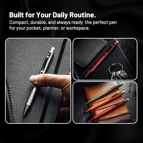 Everyman Black Grafton Pen and Pencil Set | Premium EDC Metal Gel Ink Pen + Mechanical Pencil | Refillable Executive Writing Tools for Office, Business, Men’s Gift & Daily Use - color: Black, style: Pen and Pencil Set