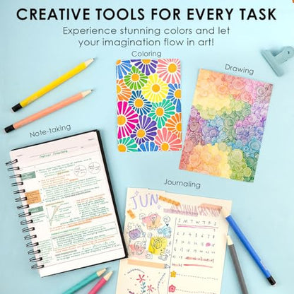 Grabie Erasable Gel Pens, 9 Color 0.7 mm Pens, Whimsical Whirls | Thermo-Sensitive Gel Ink, Clean Erasing, Smooth Writing, Retractable Design, Drawing, Journaling, Planner, School And Office - color: 9 Colors Pens: Whimsical Whirls