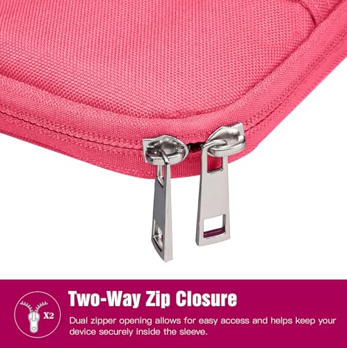 TiMOVO 9-11" Tablet Sleeve Bag, Rose Pink | Fit iPad 11" A16 2025 / 10.9"/10.2" / Air 11" 5/4 Gen / Galaxy Tab A9+/A11Plus 11", Fit Smart Keyboard - color: Rose Pink, size: 9-11 Inch
