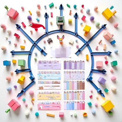 600 Pcs Self-Stick Index Tabs Sticky Note Tabs Cartoon Page Flags Cute Animals Bookmarks Mini Sticky Note Paper Page Markers Stickers for Students Books File，Notebook Office and School Supplies