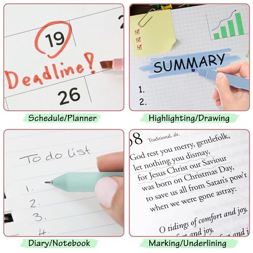 DazSpirit Bible Journaling Kit, Bible Study Supplies Set for Women & Men | 12 Pastel No Bleed Highlighters and 5 Black Pens & Laminated Tabs, Bible Essentials, Christian Gifts - color: Highlighters + Black Pens + Tabs
