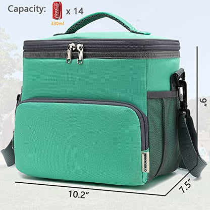 GYEUKHAM Insulated Lunch Bag for Adult/Women/Men, Reusable Large Lunch Box Cooler Soft Tote, Thermal Meal Prep Lunch Pail with Adjustable Shoulder Strap for Picnic/School/Travel/Office, Green - color: Green
