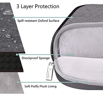 Voova Laptop Bag 17 17.3 Inch Water-resistant Laptop Sleeve Case with Shoulder Straps & Handle, Computer Case Cover Slim Briefcase Compatible with 17-18” Hp Dell Asus Acer, Grey - color: Grey, size: 17-17.3 In