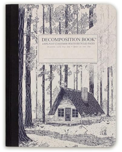 Decomposition Redwood Creek College Ruled Composition Notebook - 9.75 x 7.5 Journal with 160 Lined Pages - Notebooks for School Supplies, Home & Office - 100% Recycled Paper - Made in USA - color: Redwood Creek
