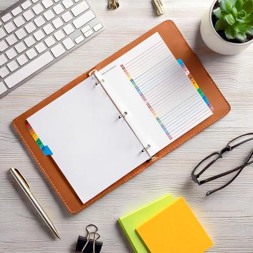 Tab Dividers for 3 Ring Binders – 6 Sets, 1–31 Numbered Index Dividers with Table of Contents – 8.5 x 11 in, 3-Hole Punched – Binder Dividers for School, Office, Filing, Organizing - 6 Pack - size: 1-31 Tabs