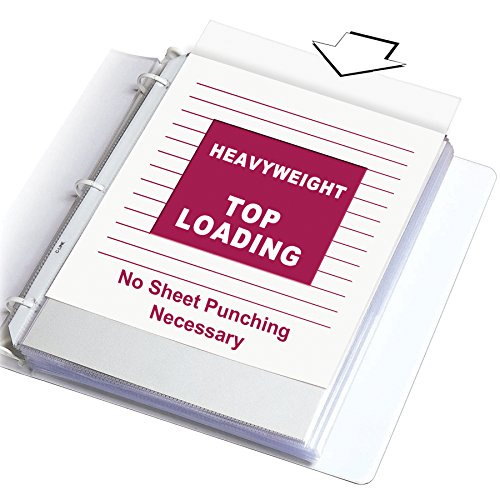 C-Line Top Loading Heavyweight Poly Sheet Protectors, Non-Glare, 8.5 x 11 Inches, 100 per Box (62028) - size: 100 per Box