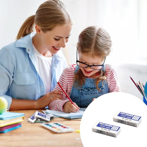 120 Pack White Erasers Bulk for Office, Office, Latex-Free Soft Erasers for Adult, Teachers as School Supplies