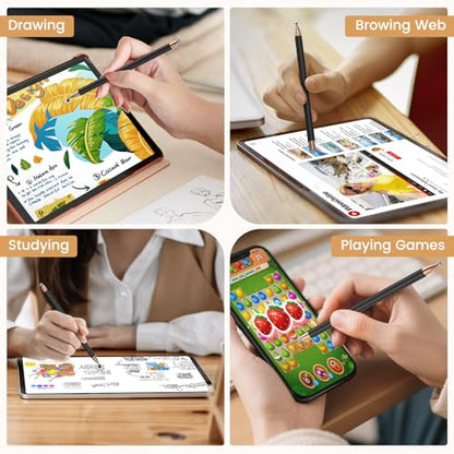 Stylus(2Pcs), Stylus Pens for Touch Screens, Universal Stylus High Precision Sensitivity, Stylus Pen for Android, ipad, iPhone, Galaxy Microsoft, Chromebook Tablet, Compatible with All Touch Screens - color: Black Gold/Black Gold