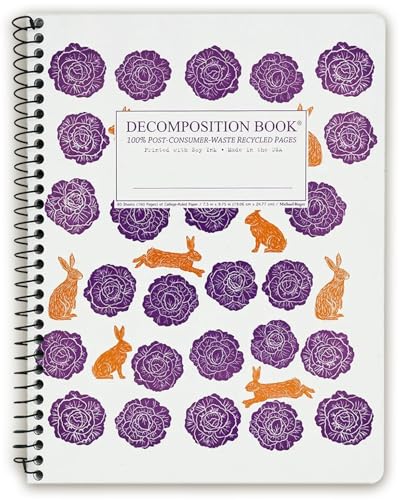 Decomposition Cabbage Patch College Ruled Spiral Notebooks – 9.75 x 7.5 Journal with 160 Lined Pages – Notebooks for School Supplies, Home & Office – 100% Recycled Paper – Made in USA - color: Cabbage Patch