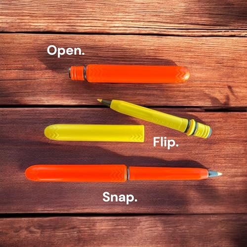 The USA Made Pocket Pen – 8 Pack – compact, affordable, lightweight, EDC black ink ballpoint pen – waterproof and floats – carries small, writes big (Kanary Yellow) - color: Kanary Yellow