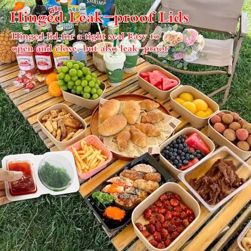 25 Sets Reusable Snack Containers Double Compartment Snackle Box Container with Lids - Leak-Proof BPA-Free Food Storage, Condiments Portion Control Dip Cups for Kids School Lunches, Meal Prep, Takeout - color: 25