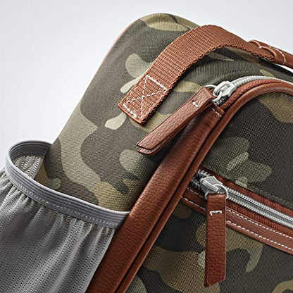 Foundry by Fit & Fresh, Thayer Adult Insulated Lunch Bag with Side & Front Pouches, Complete Lunch Kit Includes Stainless Steel Tumbler & 2 Containers, Camo - color: Camo, style: Lunch Bag with Containers and Water Bottle
