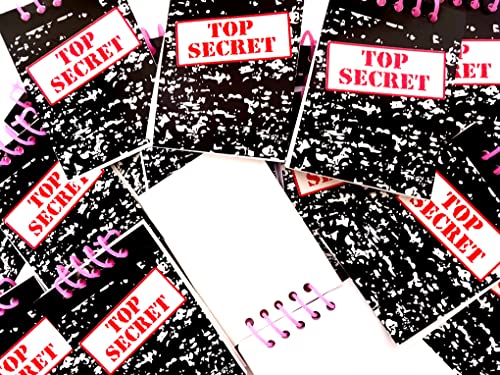 Dondor TOP SECRET' Spiral Note Pads Party Favors (24 Pads Included)