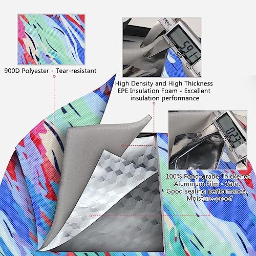 Gloppie Small Lunch Bag Insulated Lunch Box Mini Lunchbox Portable Lunch Cooler Bag Adult Lunch Pail Petty Food Containers Reusable Snack Bag, Camouflage Watercolor - color: Watercolor
