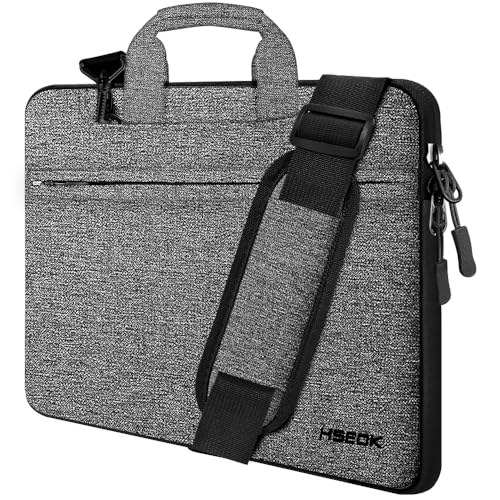 Hseok Laptop Shoulder Bag 13 13.3 14 Inch Case Compatible with MacBook Pro/Neo 14" M5/M4/M3/M2/M1,Mac Air/pro/Neo 13" and Most 13 13.3 14 Notebooks,Spill-Resistant Briefcase,Dark Gray & Black - color: Dark Gray & Black, size: 13-13.5 inch