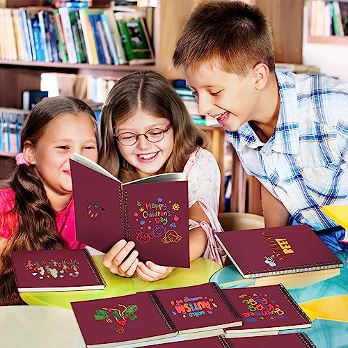 Yahenda 18 Pcs Spiral Notebooks Bulk, A5 8.3 x 5.5 Inch College Ruled Lined Notebooks, 100 Pages Soft Cover Journals for Students Classroom Office Back to School Supplies (Wine Red) - color: Wine Red