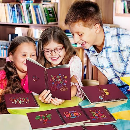 Yahenda 18 Pcs Spiral Notebooks Bulk, A5 8.3 x 5.5 Inch College Ruled Lined Notebooks, 100 Pages Soft Cover Journals for Students Classroom Office Back to School Supplies (Wine Red) - color: Wine Red