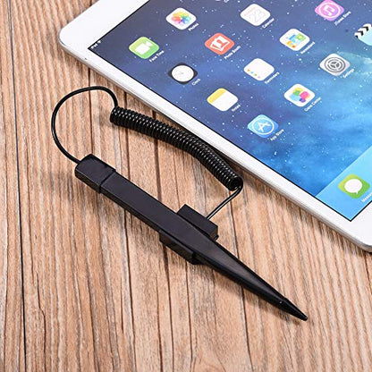 Pen, Professional Spring Pen Pressure Sensitive Pen with Spring Rope w/Pen Holder for Car Navigation Capacitive POS Order Machine