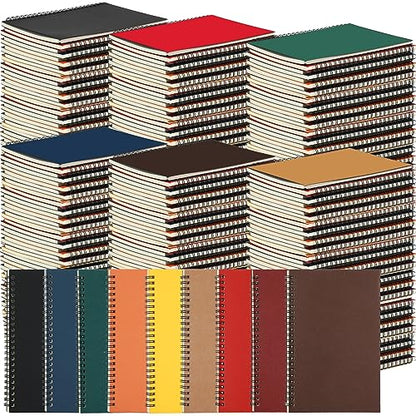 Yahenda Spiral Notebook College Ruled Journals Notebooks Lined 8.3 x 5.5 Inch Note Books Bulk A5 Writing Notebooks Thick Paper Notebook for Office Business School Supplies (Rich Colors,108 Pcs) - color: Lined