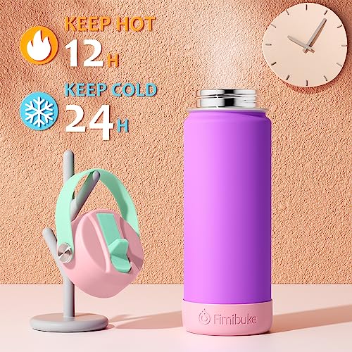 Fimibuke Kids Insulated Water Bottle, 18oz BPA FREE 18/8 Stainless Steel Kids Cup with Straw Travel Tumbler Double Wall Vacuum Leak Proof Toddler Water Bottle for School Boys Girls(1 Pack, Sky) - color: B15. Sky